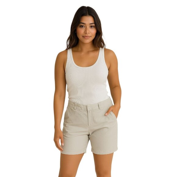 Tommy Hilfiger Bermuda Shorts Khaki Hollywood Woman's Woman's Size 12 - Picture 1 of 12